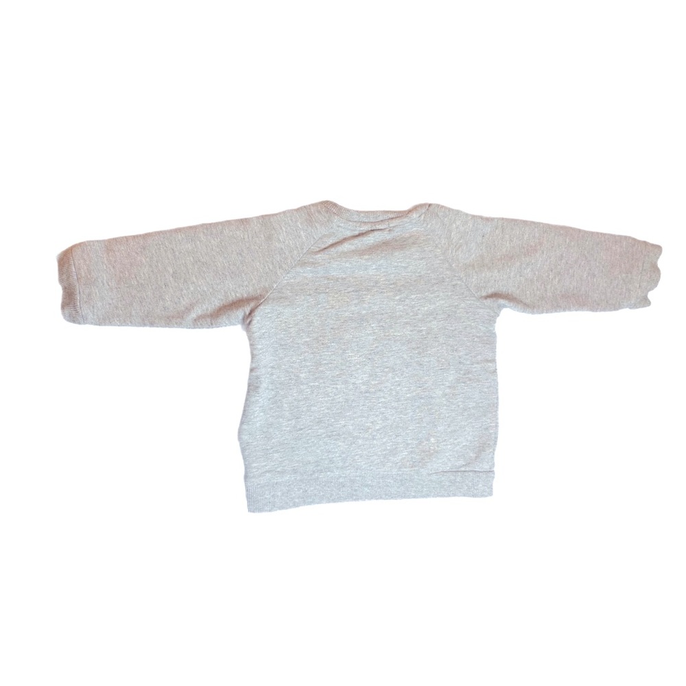 Miles Baby Basic Heather Grey Crew Neck Sweatshirt Size 6 Months - Picture 2 of 4